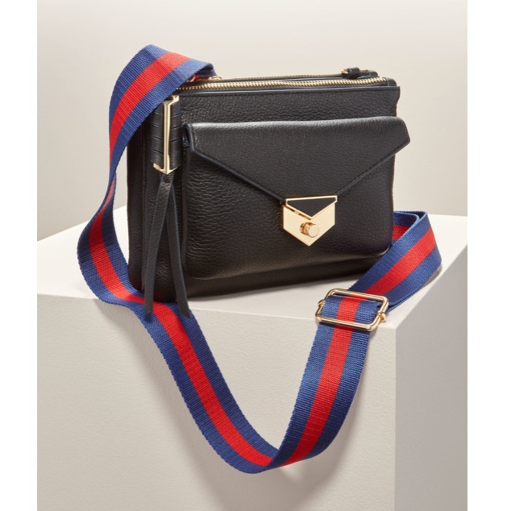 Stella & Dot | Retired Ultra Luxurious Covet Black Leather Crossbody Pur… - Picture 2 of 15